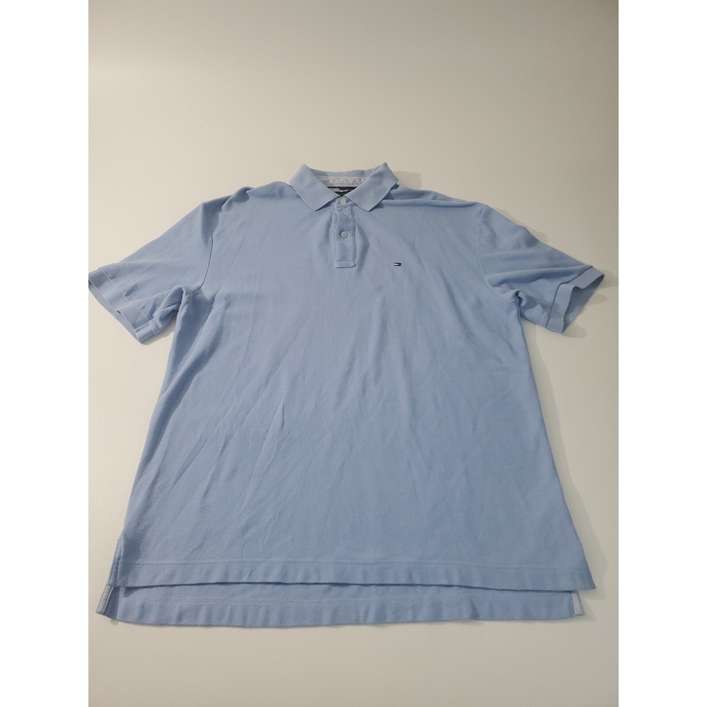 Tommy Hilfiger Men's Short Sleeve Polo Shirt, Blue, XL